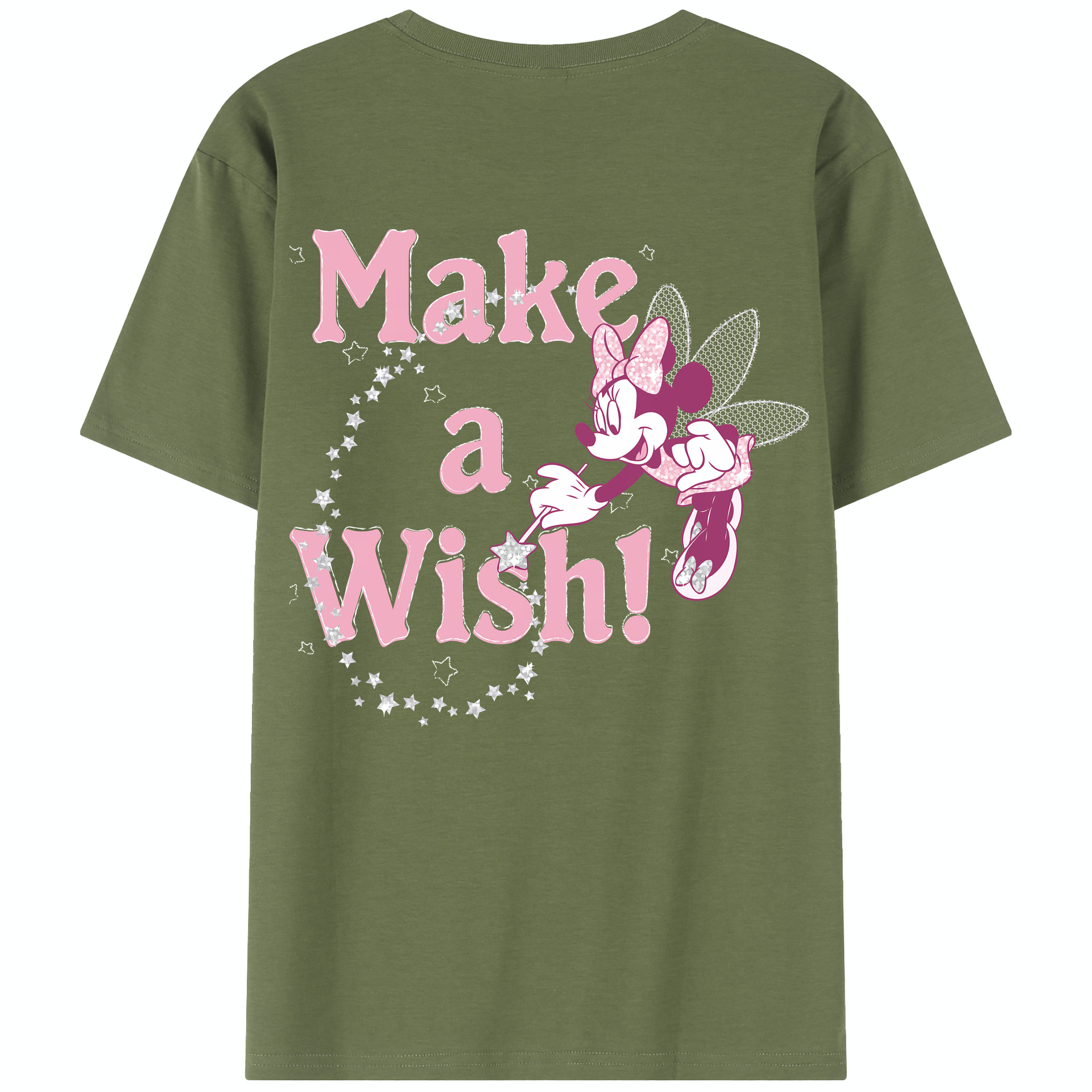 （画像用） ミッキーマウス Mickey Mouse 綿100％半袖Tシャツ（背面プリント）
